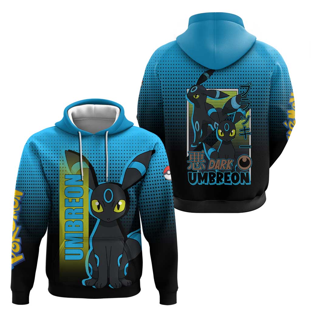 Umbreon from Poké Zip Hoodie with Dark Type Power and Stylish Design - The Mazicc