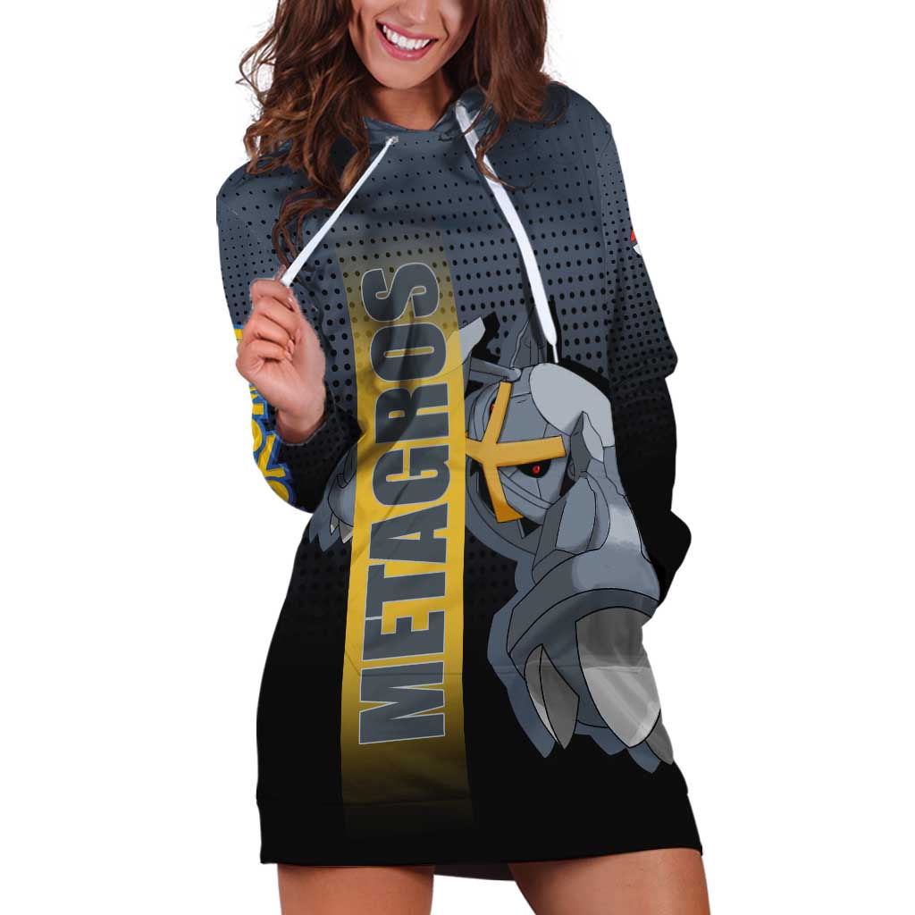 Metagross from Poké Hoodie Dress with Steel and Psychic Types Featuring Powerful Design - The Mazicc