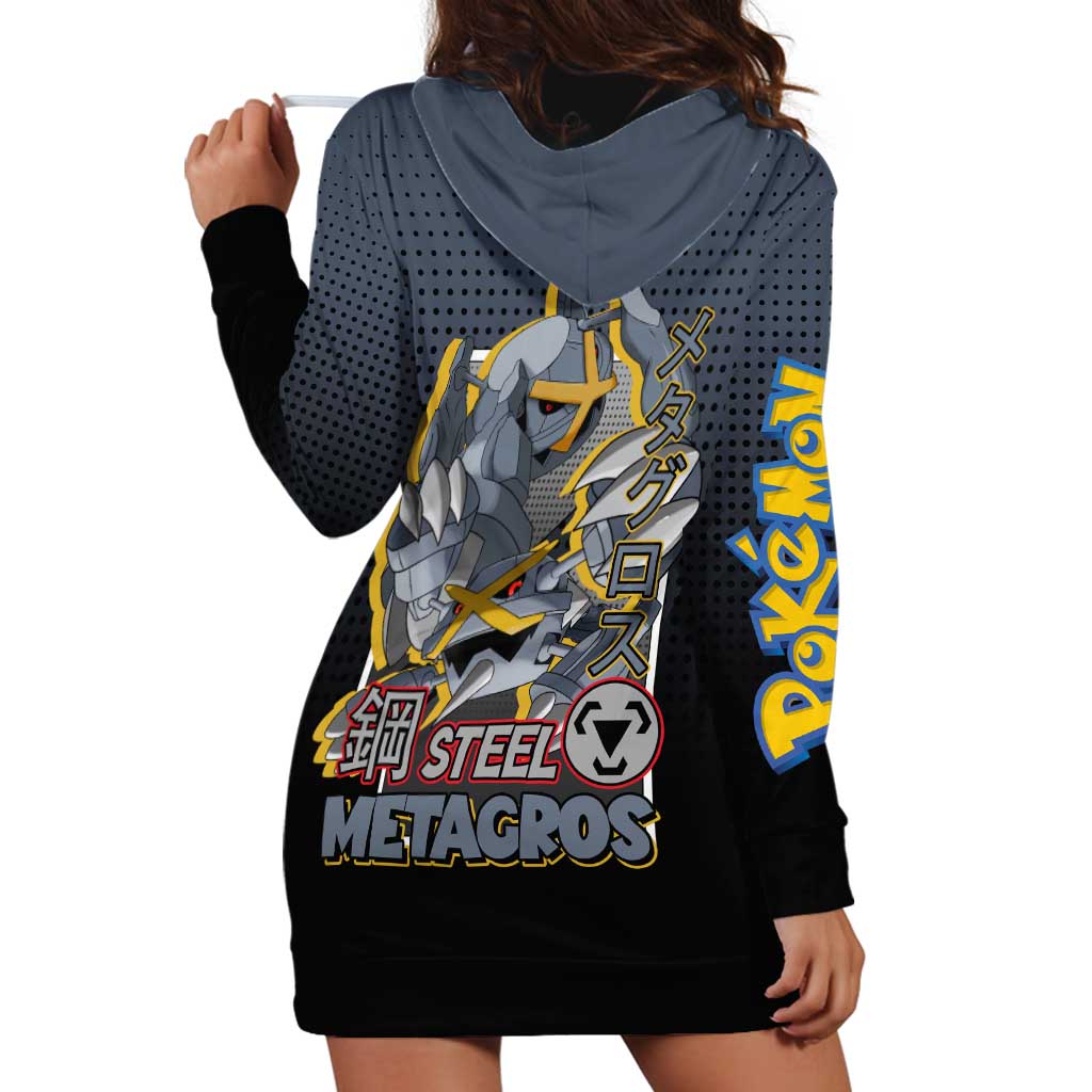 Metagross from Poké Hoodie Dress with Steel and Psychic Types Featuring Powerful Design - The Mazicc