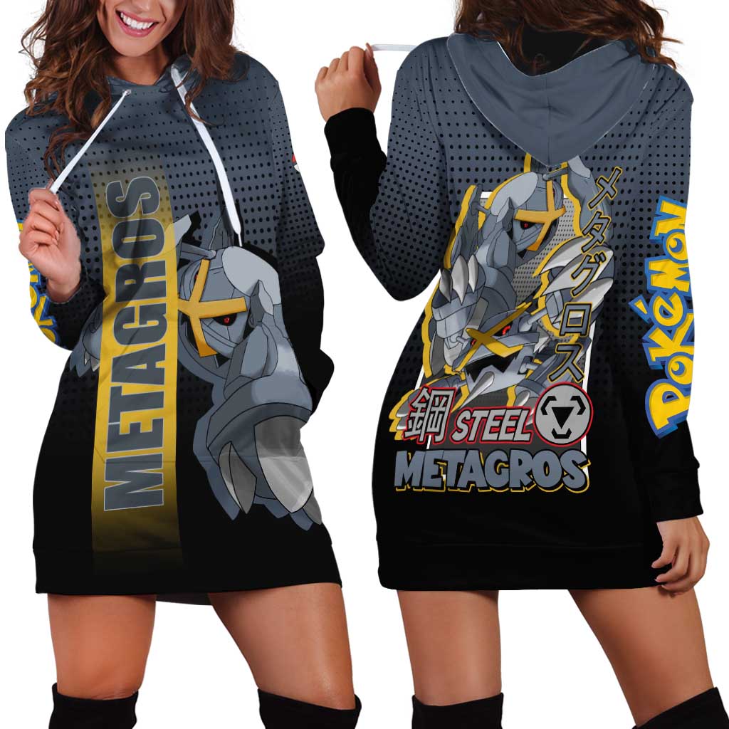 Metagross from Poké Hoodie Dress with Steel and Psychic Types Featuring Powerful Design - The Mazicc