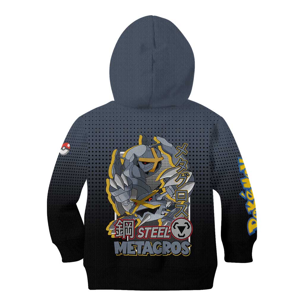 Metagross from Poké Kid Hoodie with Steel and Psychic Types Featuring Powerful Design - The Mazicc