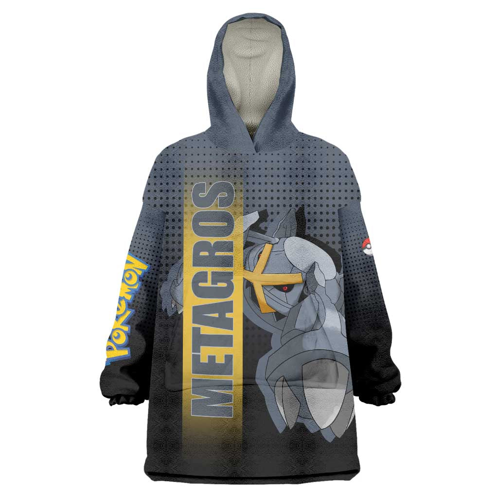Metagross from Poké Wearable Blanket Hoodie with Steel and Psychic Types Featuring Powerful Design - The Mazicc
