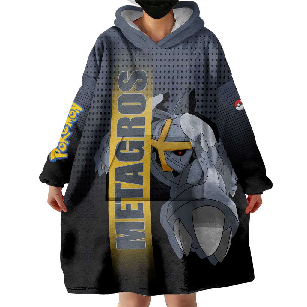 Metagross from Poké Wearable Blanket Hoodie with Steel and Psychic Types Featuring Powerful Design - The Mazicc
