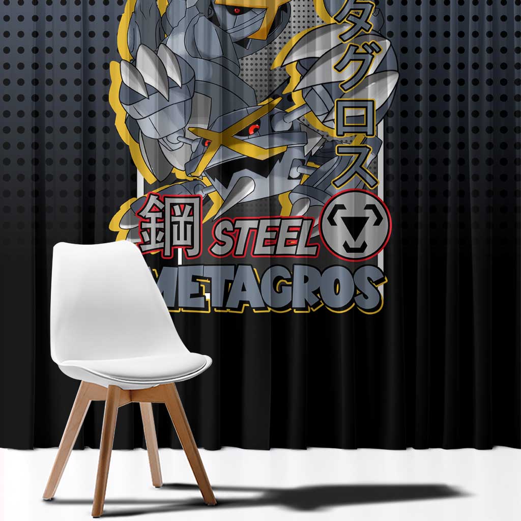 Metagross from Poké Window Curtain with Steel and Psychic Types Featuring Powerful Design - The Mazicc