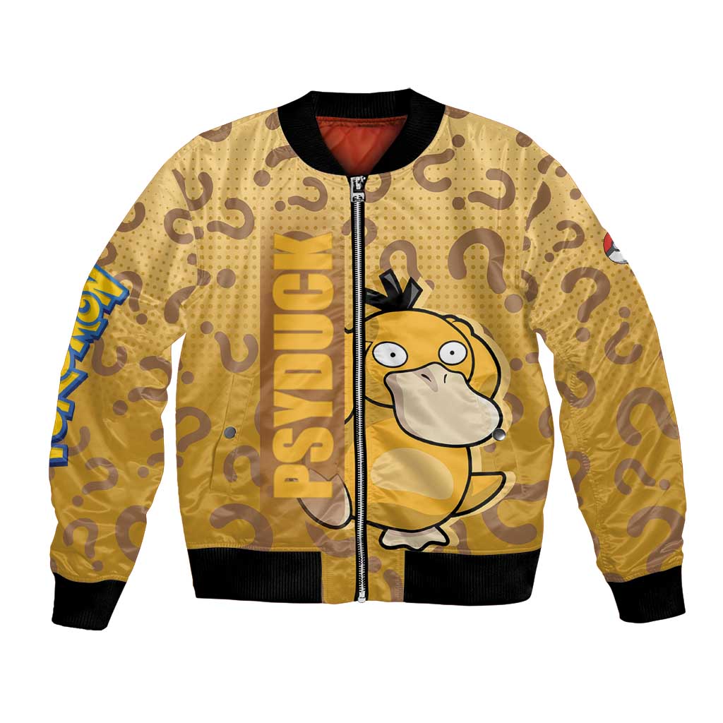 Psyduck from Poké Bomber Jacket with Water Type Power and Confused Expression Design - The Mazicc