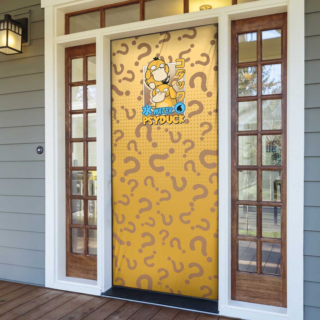 Psyduck from Poké Door Cover with Water Type Power and Confused Expression Design - The Mazicc