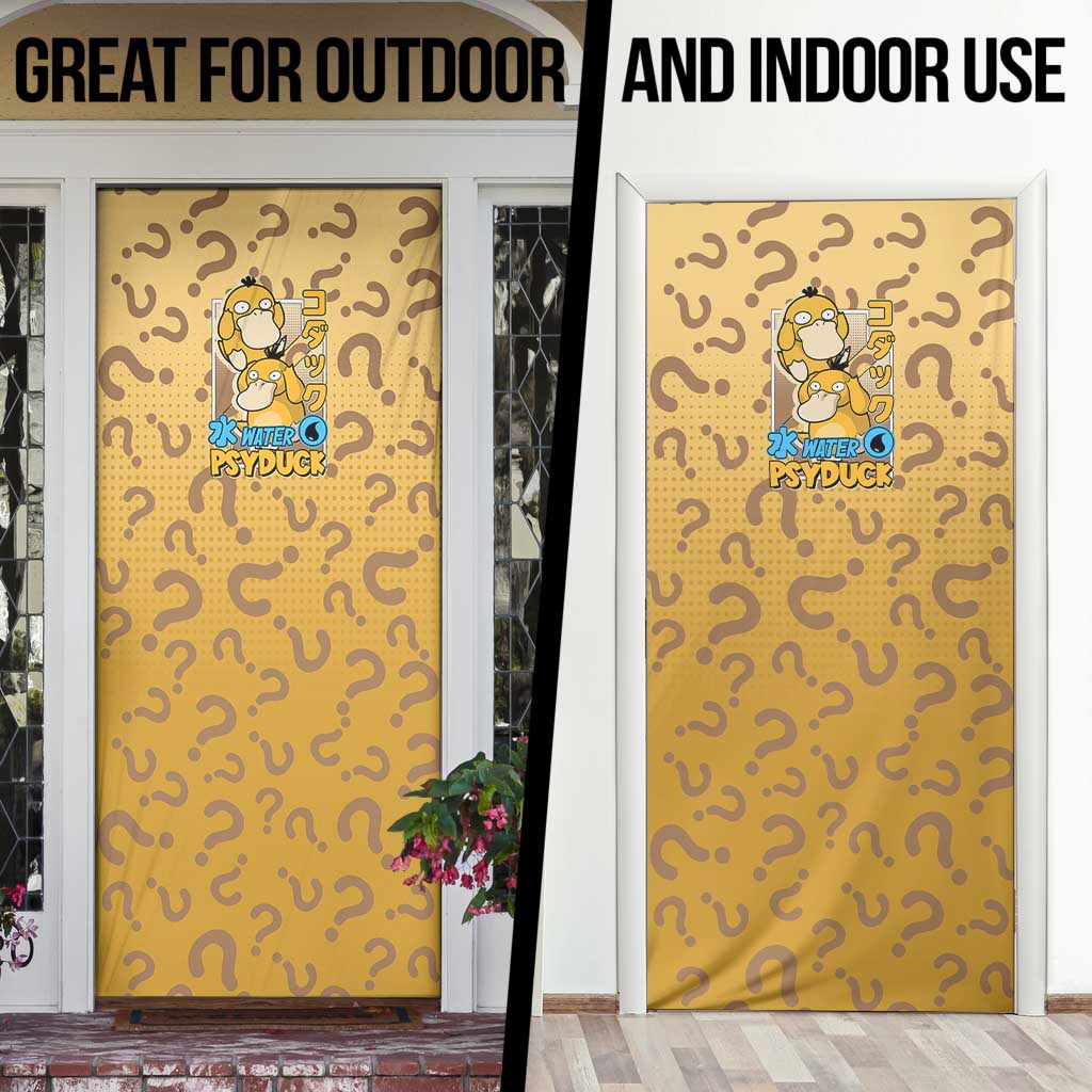 Psyduck from Poké Door Cover with Water Type Power and Confused Expression Design - The Mazicc