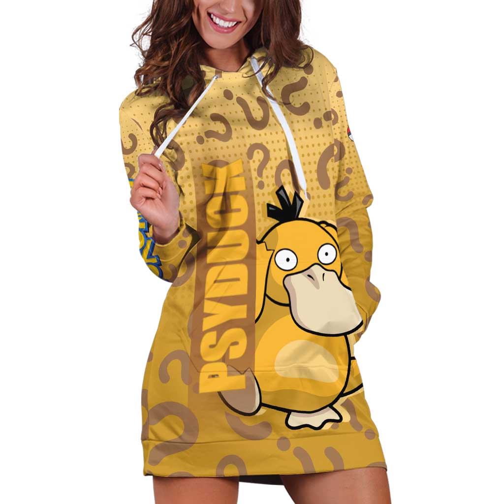 Psyduck from Poké Hoodie Dress with Water Type Power and Confused Expression Design - The Mazicc