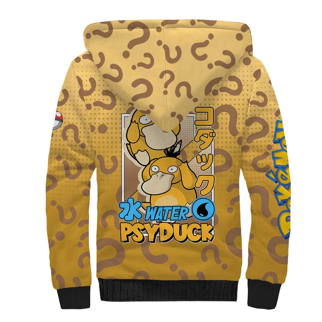 Psyduck from Poké Sherpa Hoodie with Water Type Power and Confused Expression Design - The Mazicc
