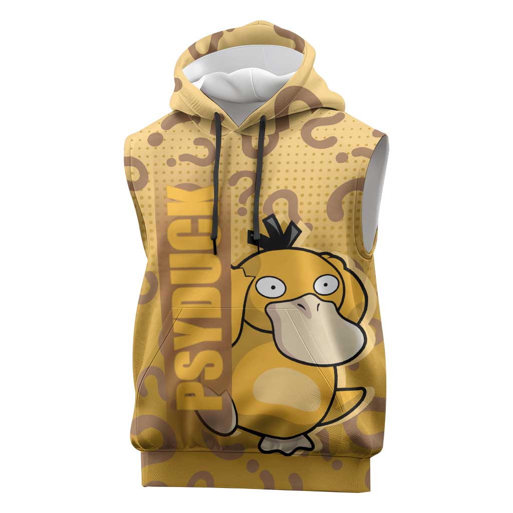Psyduck from Poké Sleeveless Hoodie with Water Type Power and Confused Expression Design - The Mazicc