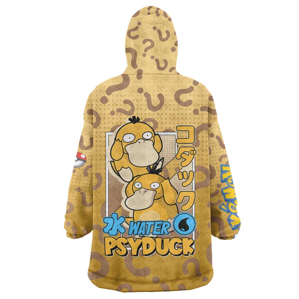 Psyduck from Poké Wearable Blanket Hoodie with Water Type Power and Confused Expression Design - The Mazicc