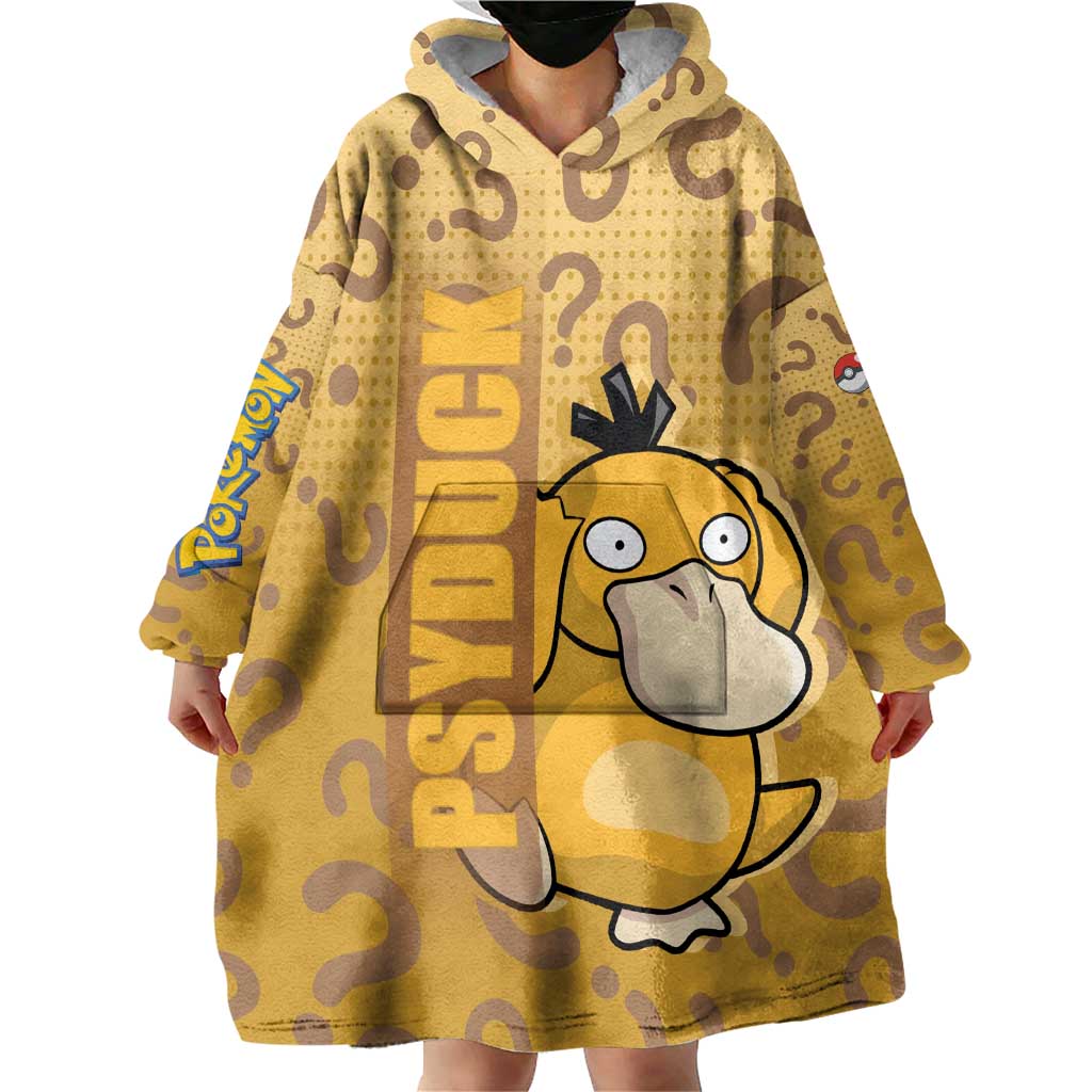 Psyduck from Poké Wearable Blanket Hoodie with Water Type Power and Confused Expression Design - The Mazicc