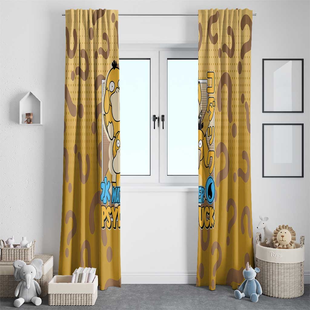 Psyduck from Poké Window Curtain with Water Type Power and Confused Expression Design - The Mazicc