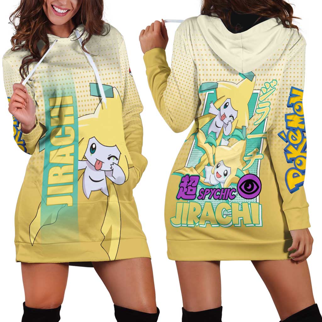 Jirachi from Poké Hoodie Dress with Psychic Type Power and Cute Design - The Mazicc