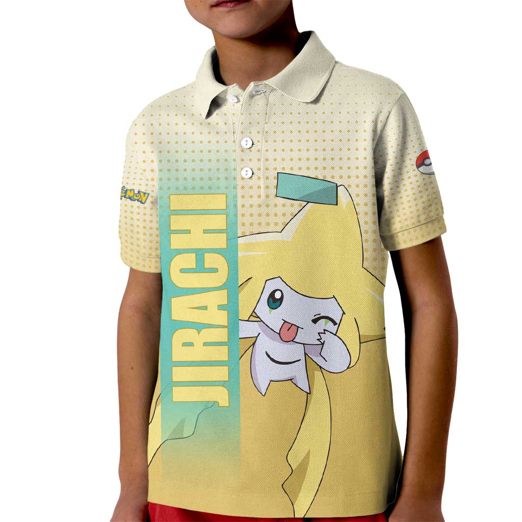 Jirachi from Poké Kid Polo Shirt with Psychic Type Power and Cute Design - The Mazicc