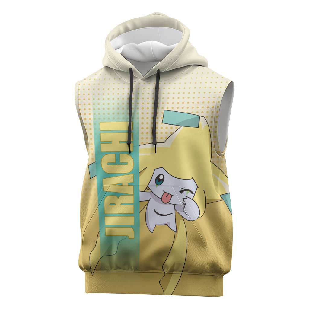 Jirachi from Poké Sleeveless Hoodie with Psychic Type Power and Cute Design - The Mazicc