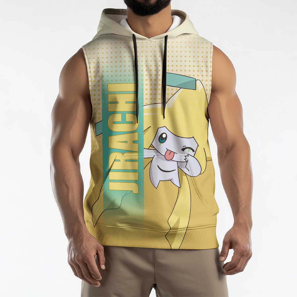 Jirachi from Poké Sleeveless Hoodie with Psychic Type Power and Cute Design - The Mazicc