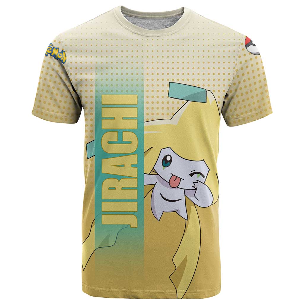 Jirachi from Poké T Shirt with Psychic Type Power and Cute Design - The Mazicc