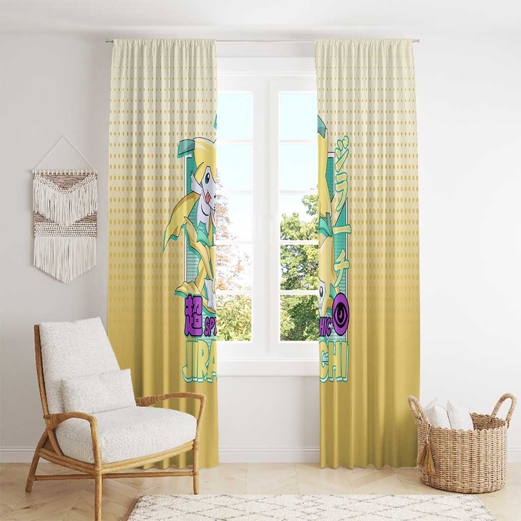 Jirachi from Poké Window Curtain with Psychic Type Power and Cute Design - The Mazicc