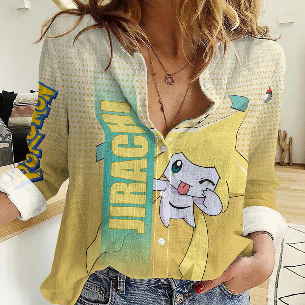 Jirachi from Poké Women Casual Shirt with Psychic Type Power and Cute Design - The Mazicc