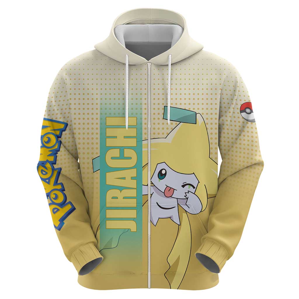 Jirachi from Poké Zip Hoodie with Psychic Type Power and Cute Design - The Mazicc