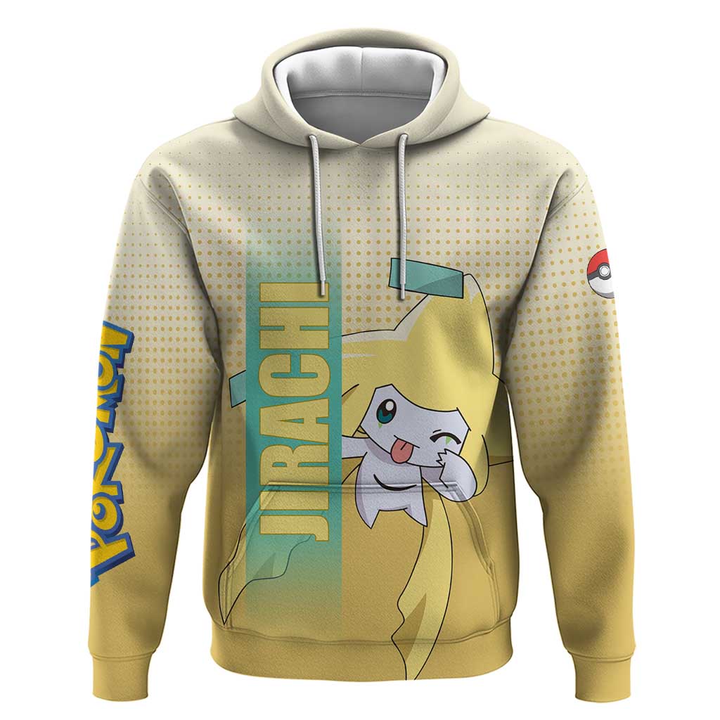 Jirachi from Poké Zip Hoodie with Psychic Type Power and Cute Design - The Mazicc