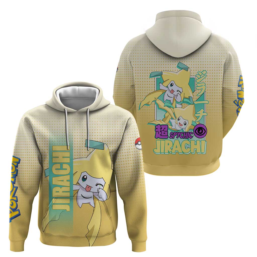 Jirachi from Poké Zip Hoodie with Psychic Type Power and Cute Design - The Mazicc