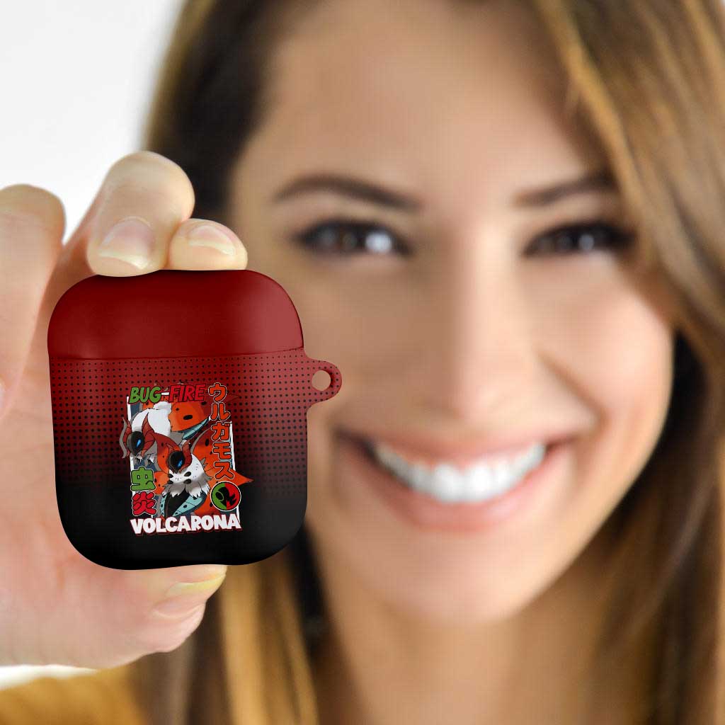 Volcarona from Poké AirPods Case Bug and Fire Types Featuring Bright and Fiery Design - The Mazicc