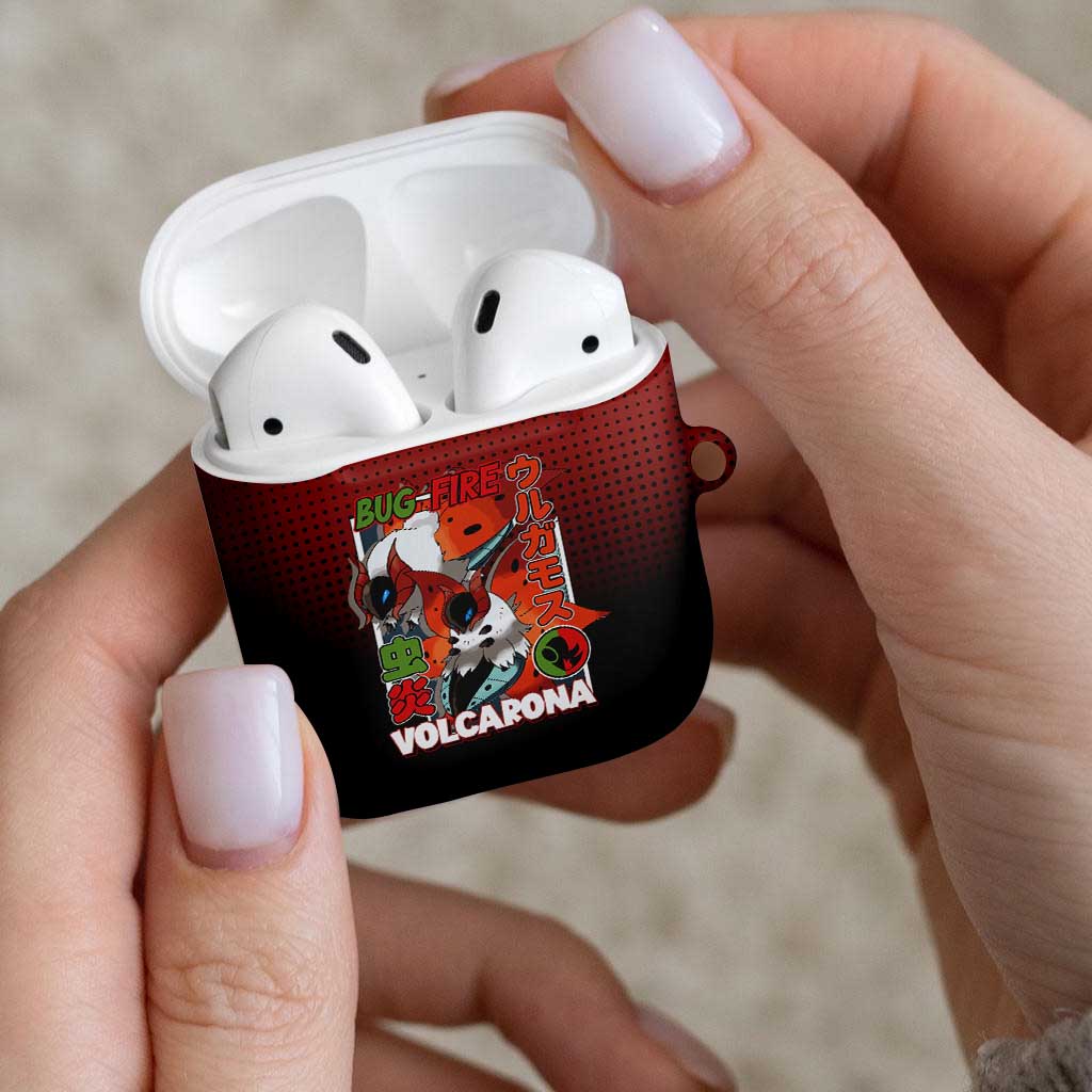 Volcarona from Poké AirPods Case Bug and Fire Types Featuring Bright and Fiery Design - The Mazicc