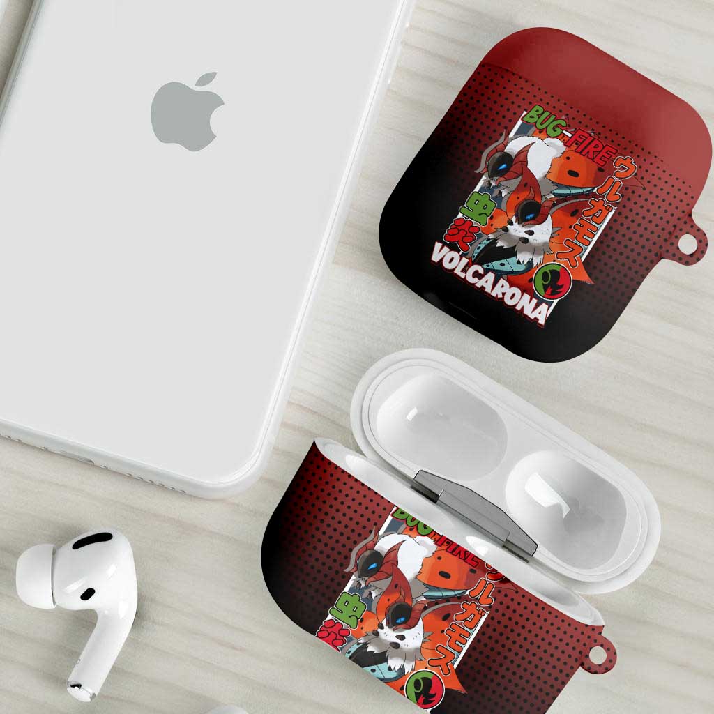Volcarona from Poké AirPods Case Bug and Fire Types Featuring Bright and Fiery Design - The Mazicc