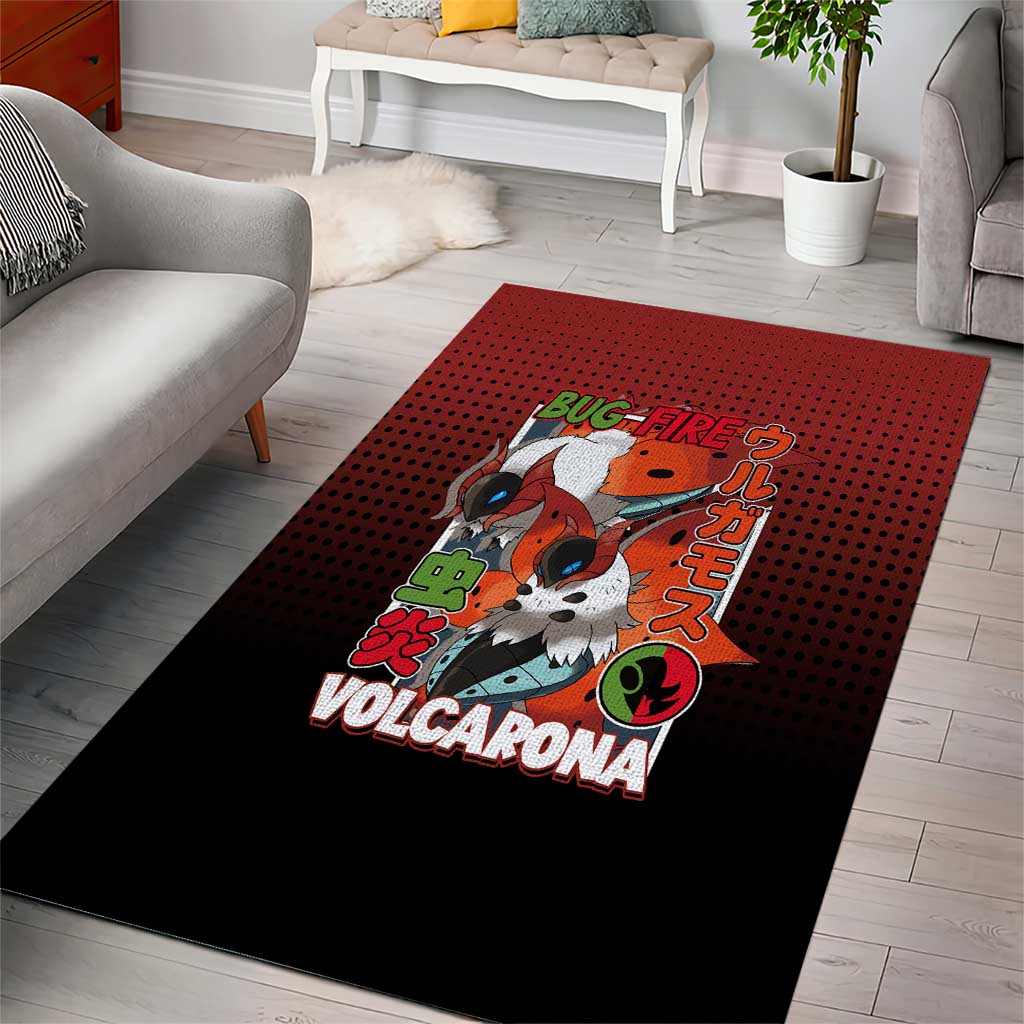 Volcarona from Poké Area Rug Bug and Fire Types Featuring Bright and Fiery Design - The Mazicc