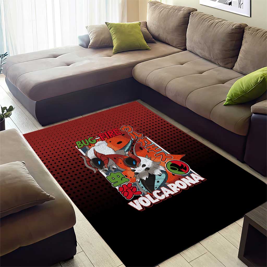 Volcarona from Poké Area Rug Bug and Fire Types Featuring Bright and Fiery Design - The Mazicc