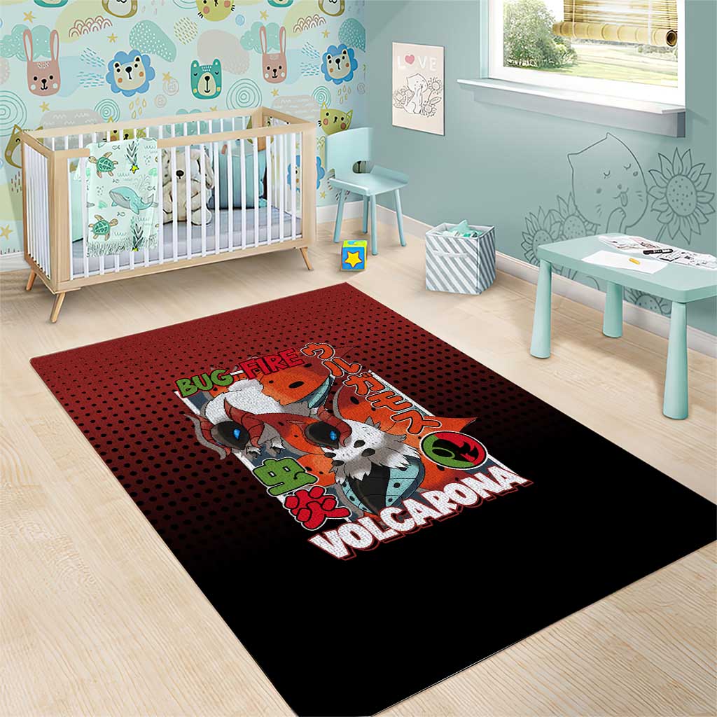 Volcarona from Poké Area Rug Bug and Fire Types Featuring Bright and Fiery Design - The Mazicc