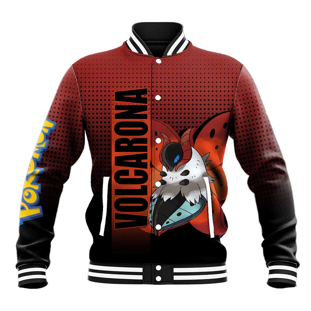 Volcarona from Poké Baseball Jacket Bug and Fire Types Featuring Bright and Fiery Design - The Mazicc