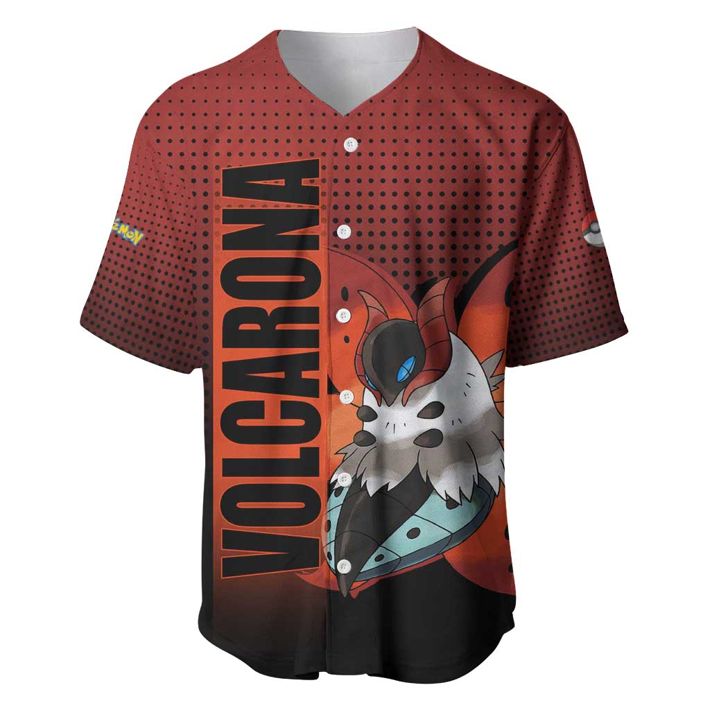 Volcarona from Poké Baseball Jersey Bug and Fire Types Featuring Bright and Fiery Design - The Mazicc
