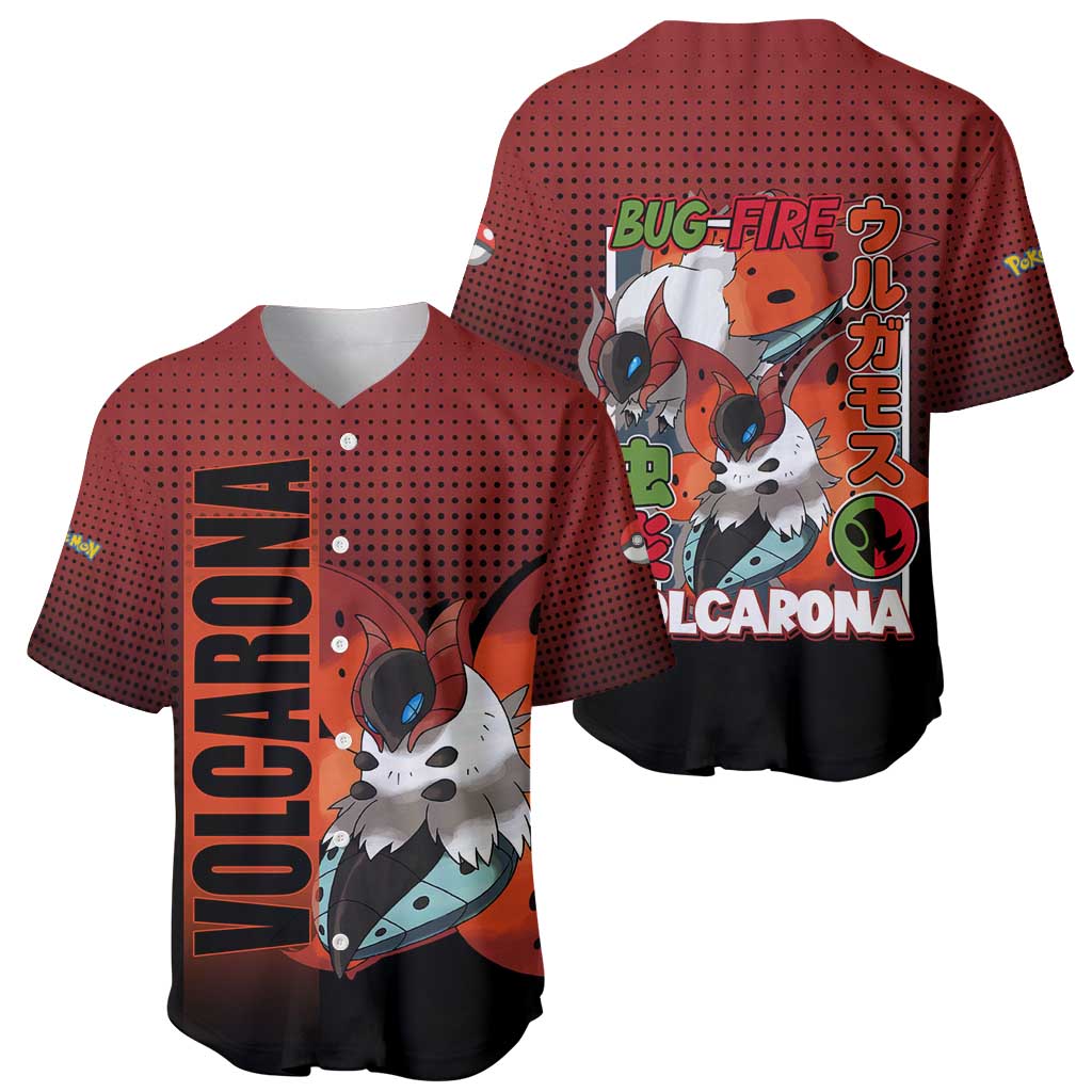 Volcarona from Poké Baseball Jersey Bug and Fire Types Featuring Bright and Fiery Design - The Mazicc