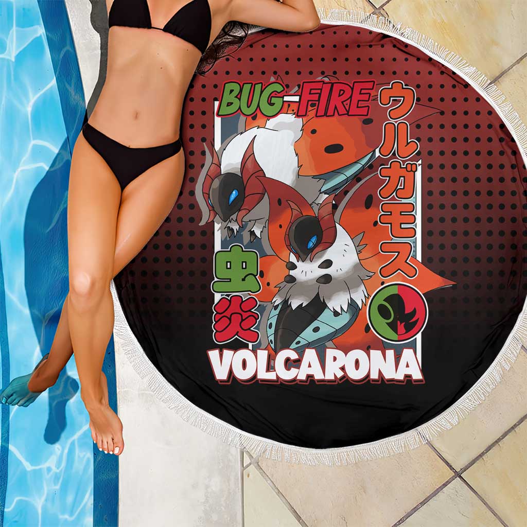 Volcarona from Poké Beach Blanket Bug and Fire Types Featuring Bright and Fiery Design - The Mazicc