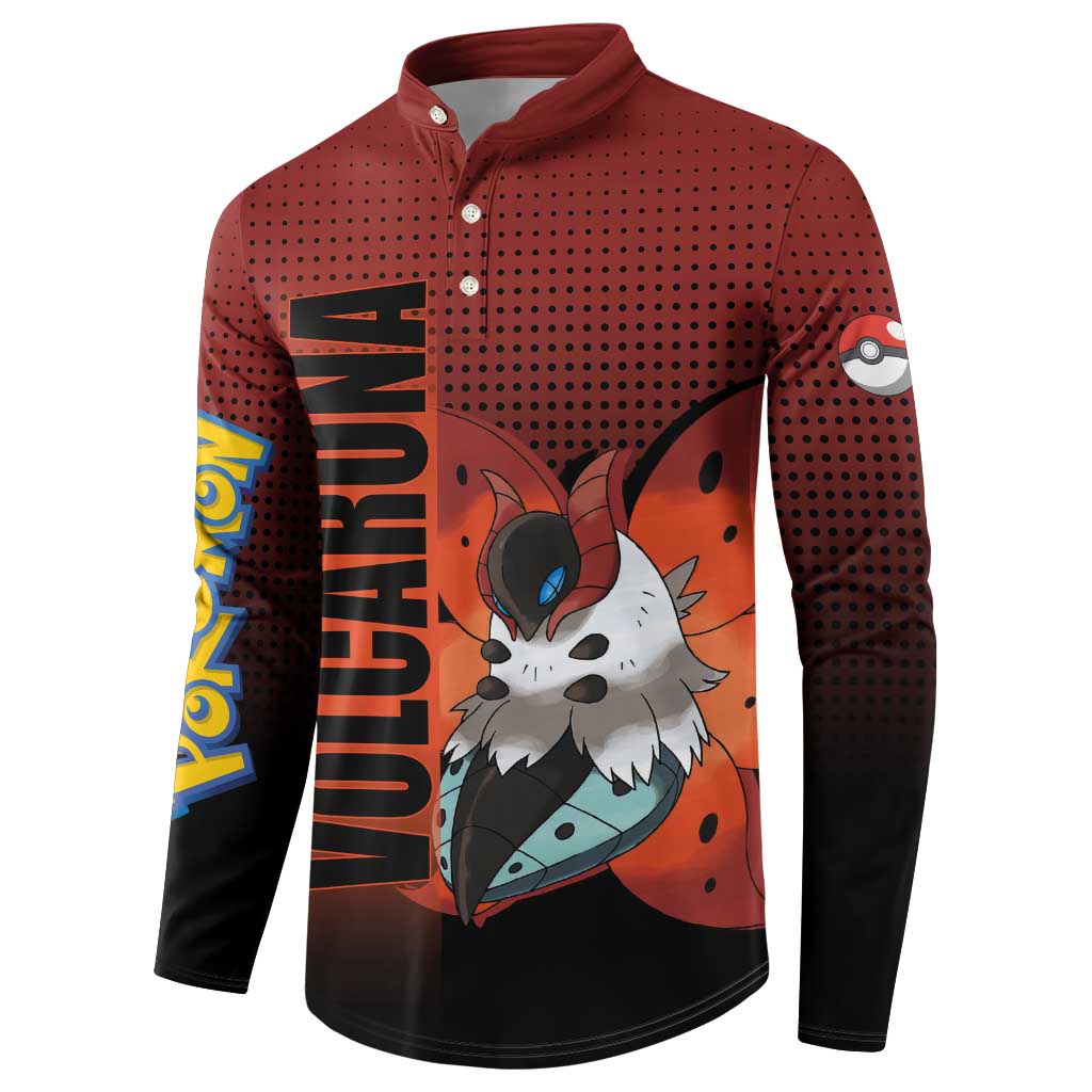 Volcarona from Poké Button Sweatshirt Bug and Fire Types Featuring Bright and Fiery Design - The Mazicc