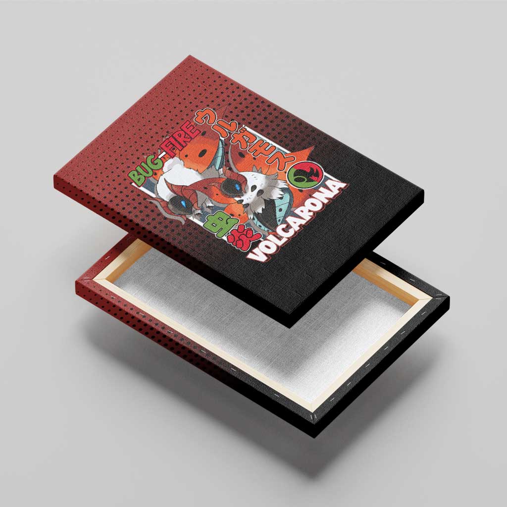 Volcarona from Poké Canvas Wall Art Bug and Fire Types Featuring Bright and Fiery Design - The Mazicc