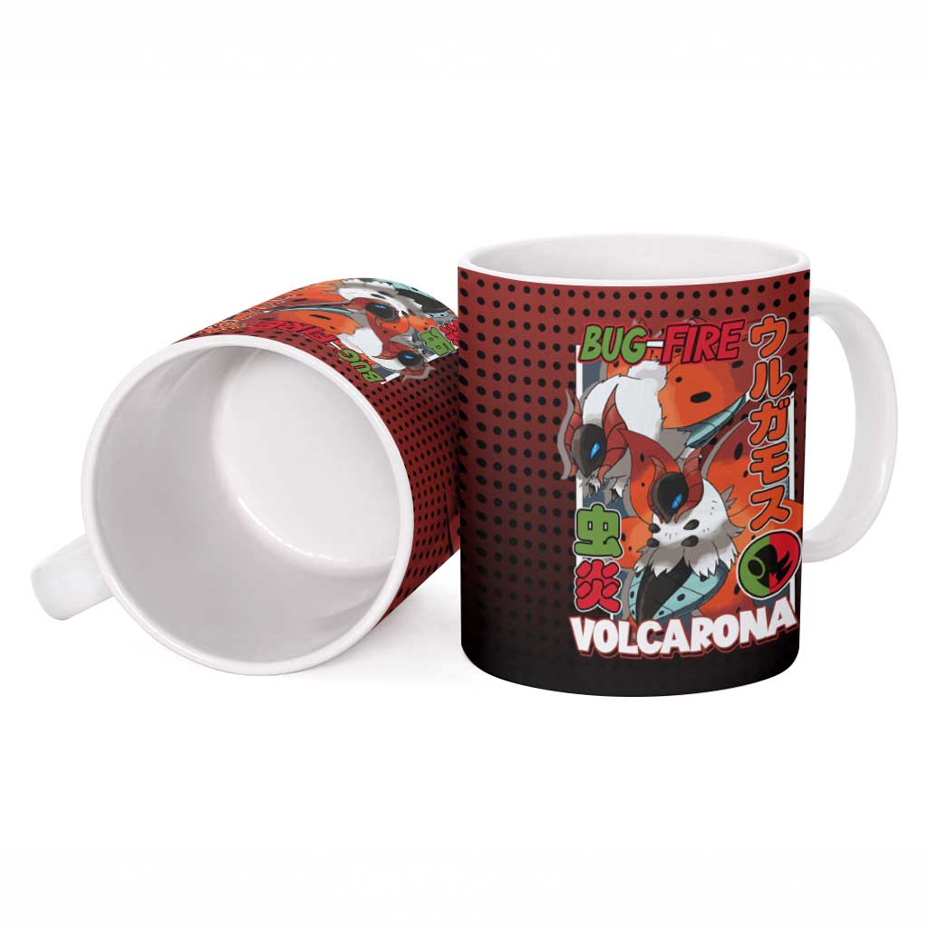 Volcarona from Poké Ceramic Mug Bug and Fire Types Featuring Bright and Fiery Design - The Mazicc