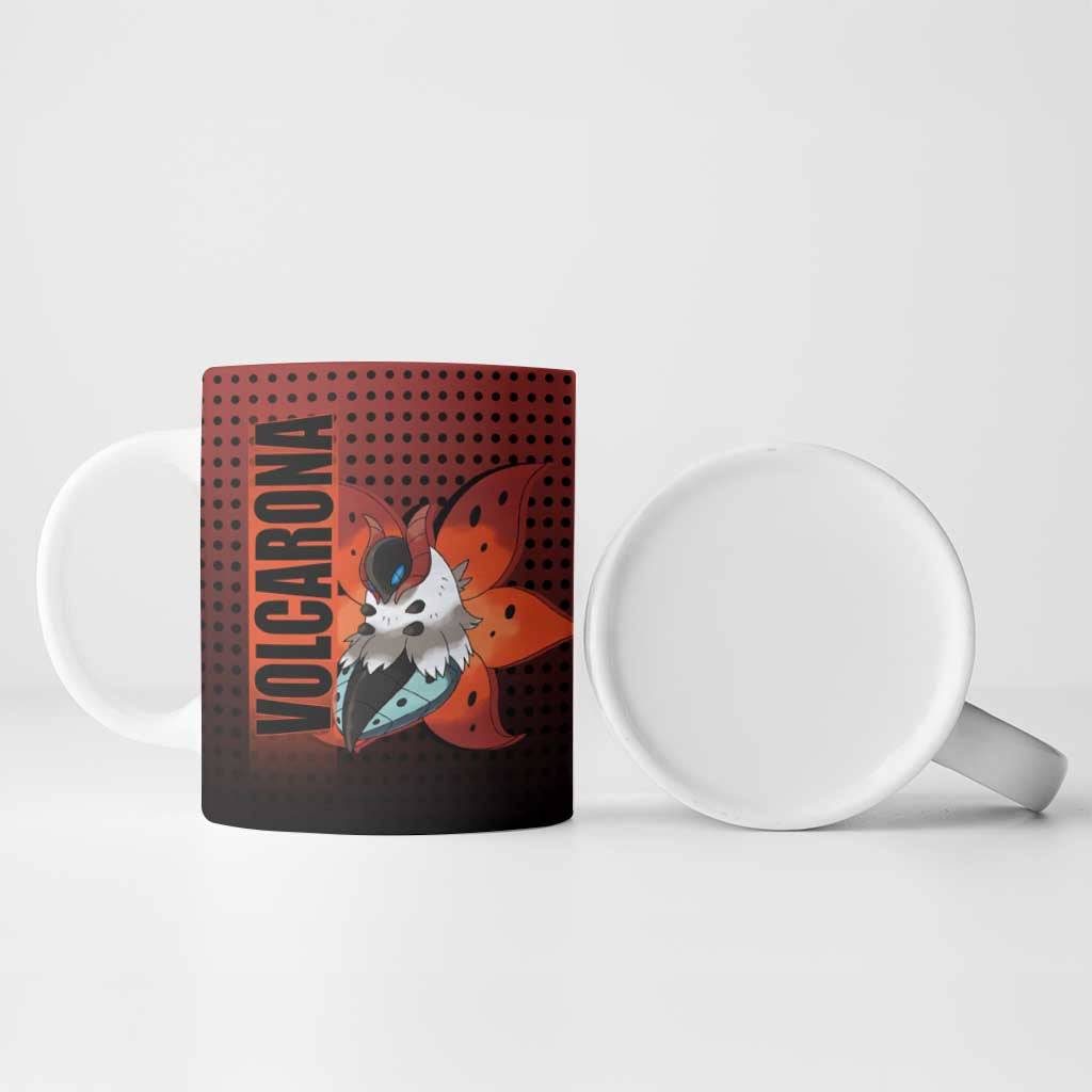 Volcarona from Poké Ceramic Mug Bug and Fire Types Featuring Bright and Fiery Design - The Mazicc
