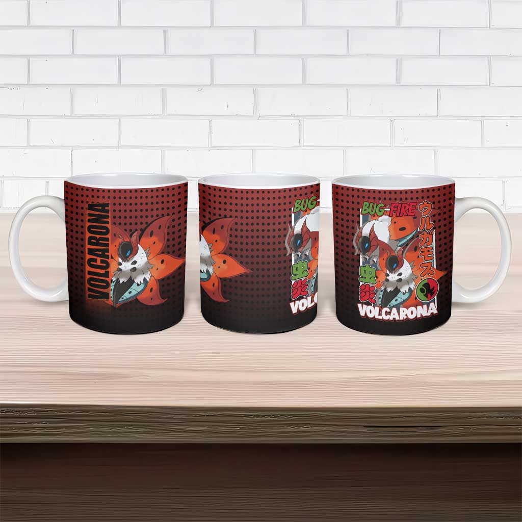 Volcarona from Poké Ceramic Mug Bug and Fire Types Featuring Bright and Fiery Design - The Mazicc