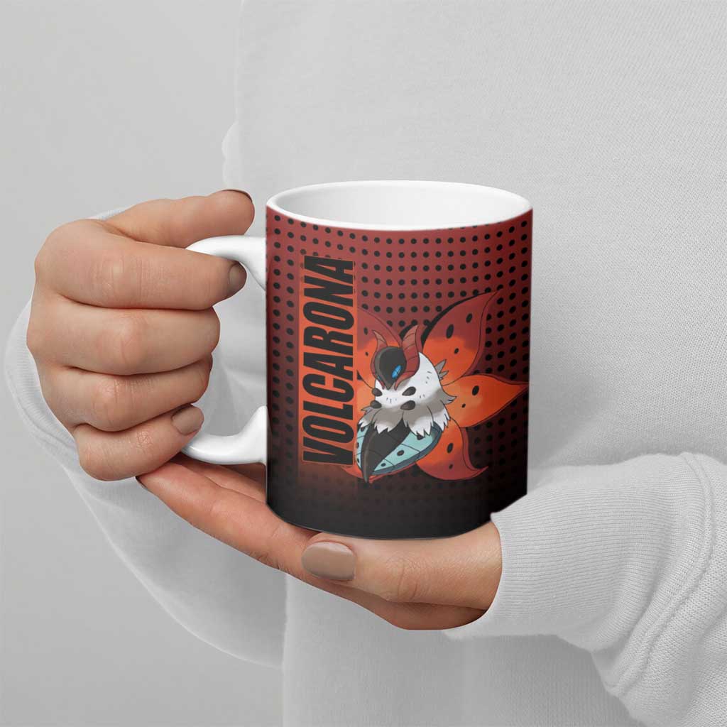 Volcarona from Poké Ceramic Mug Bug and Fire Types Featuring Bright and Fiery Design - The Mazicc