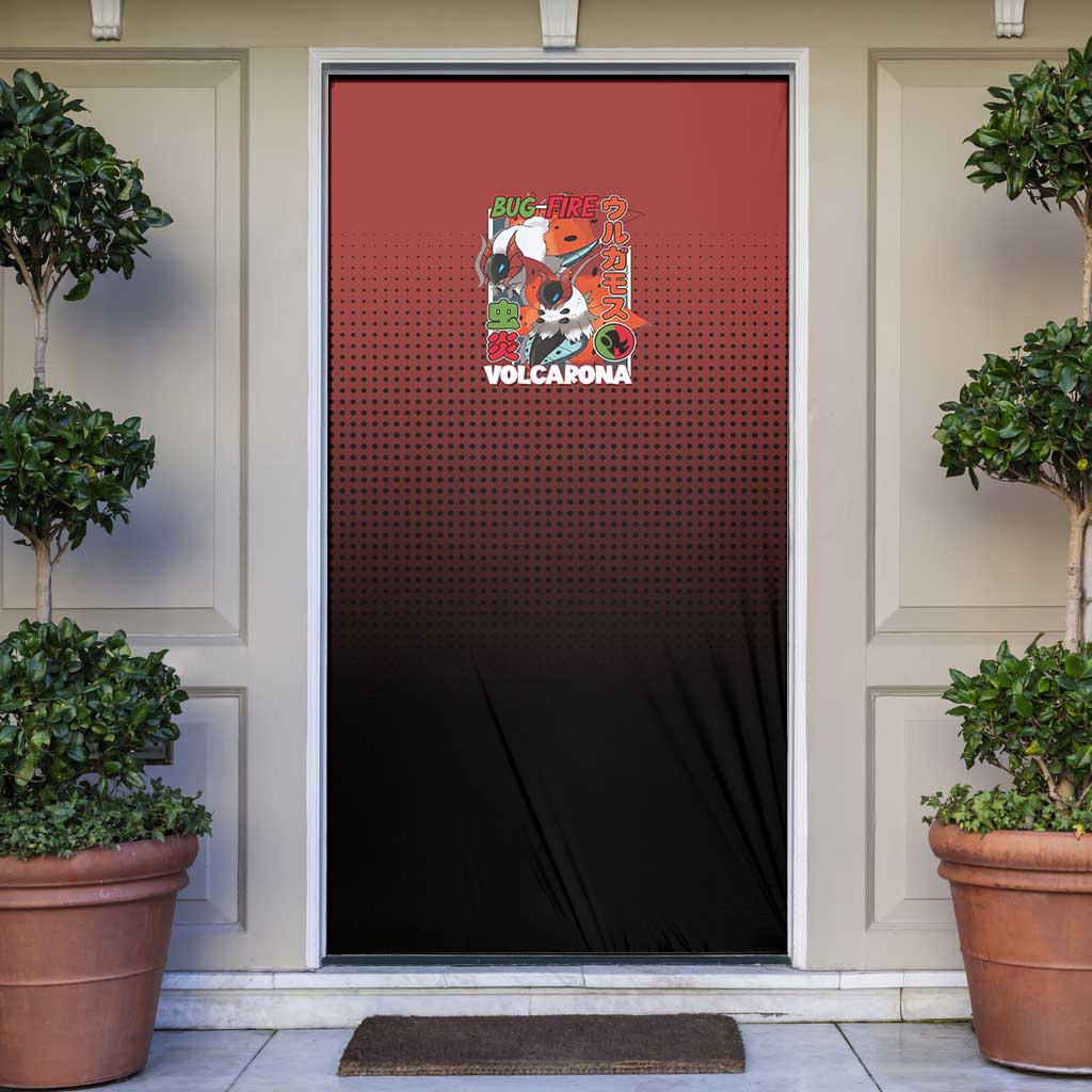 Volcarona from Poké Door Cover Bug and Fire Types Featuring Bright and Fiery Design - The Mazicc