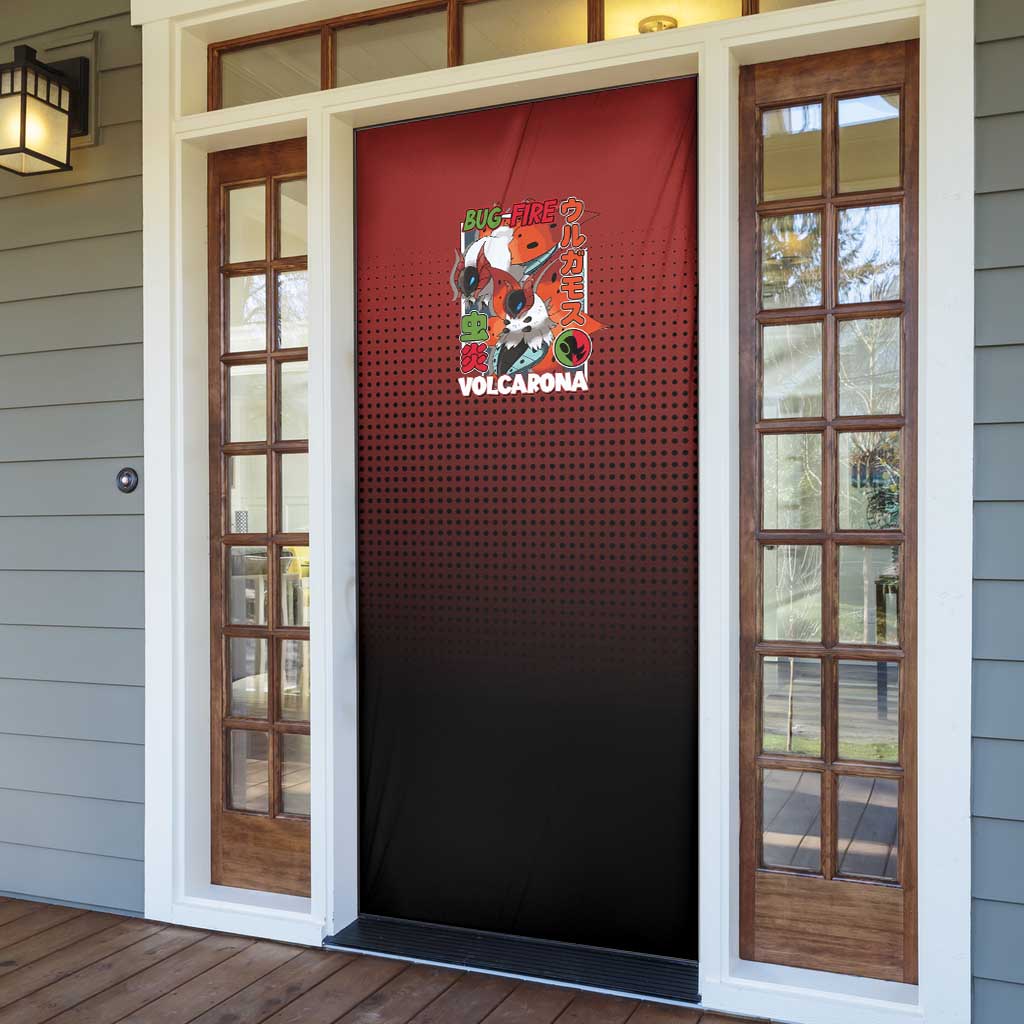 Volcarona from Poké Door Cover Bug and Fire Types Featuring Bright and Fiery Design - The Mazicc