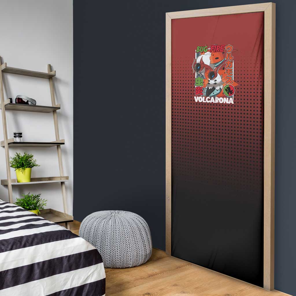 Volcarona from Poké Door Cover Bug and Fire Types Featuring Bright and Fiery Design - The Mazicc
