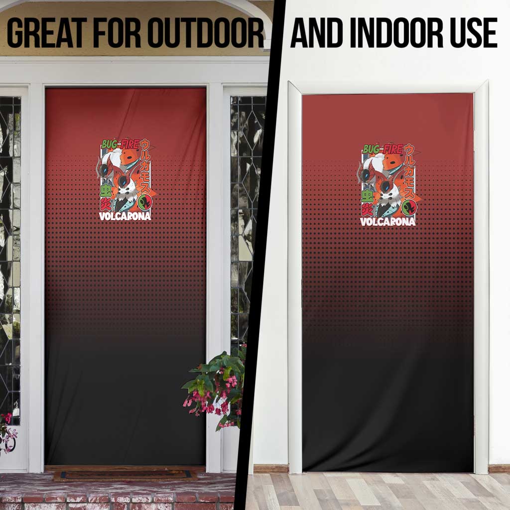 Volcarona from Poké Door Cover Bug and Fire Types Featuring Bright and Fiery Design - The Mazicc