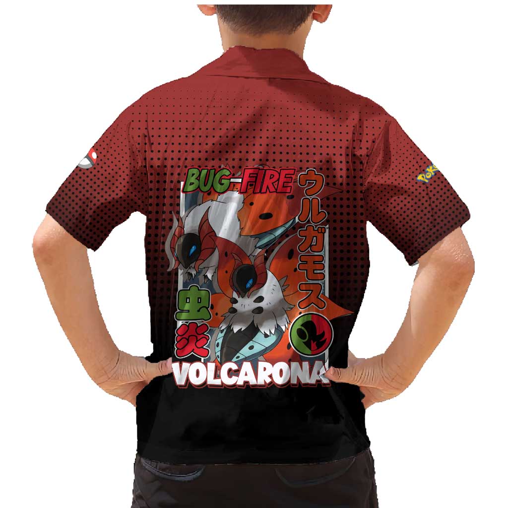Volcarona from Poké Family Matching Mermaid Dress and Hawaiian Shirt Bug and Fire Types Featuring Bright and Fiery Design - The Mazicc