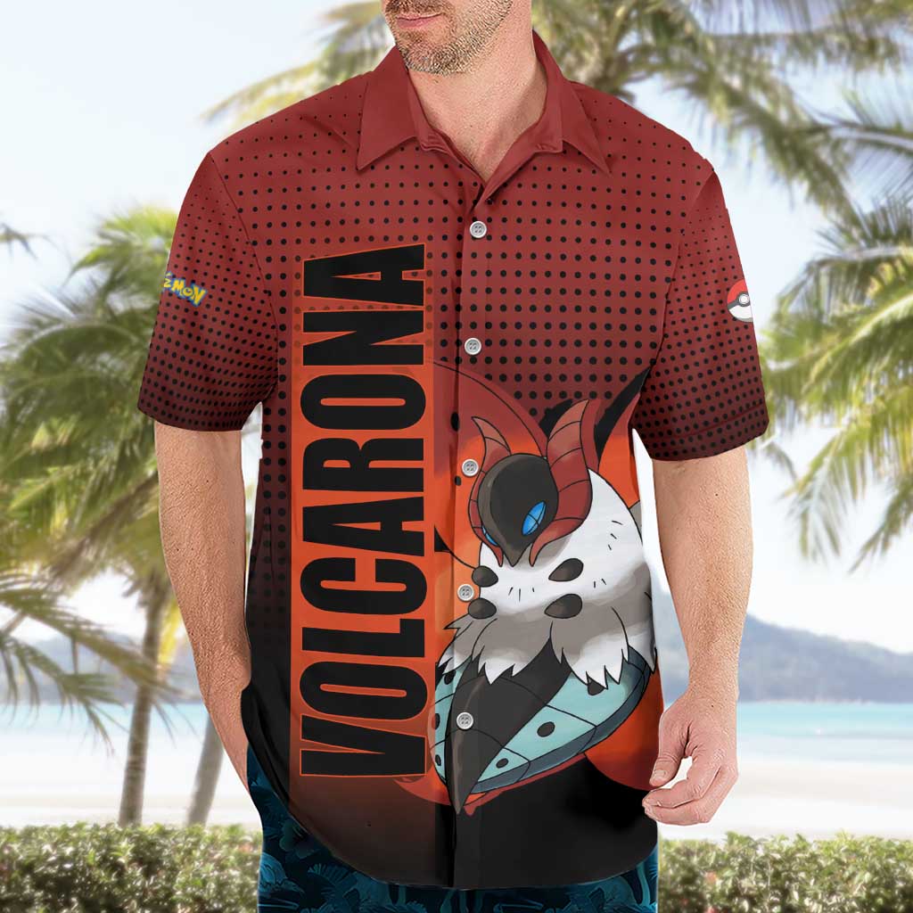 Volcarona from Poké Hawaiian Shirt Bug and Fire Types Featuring Bright and Fiery Design - The Mazicc