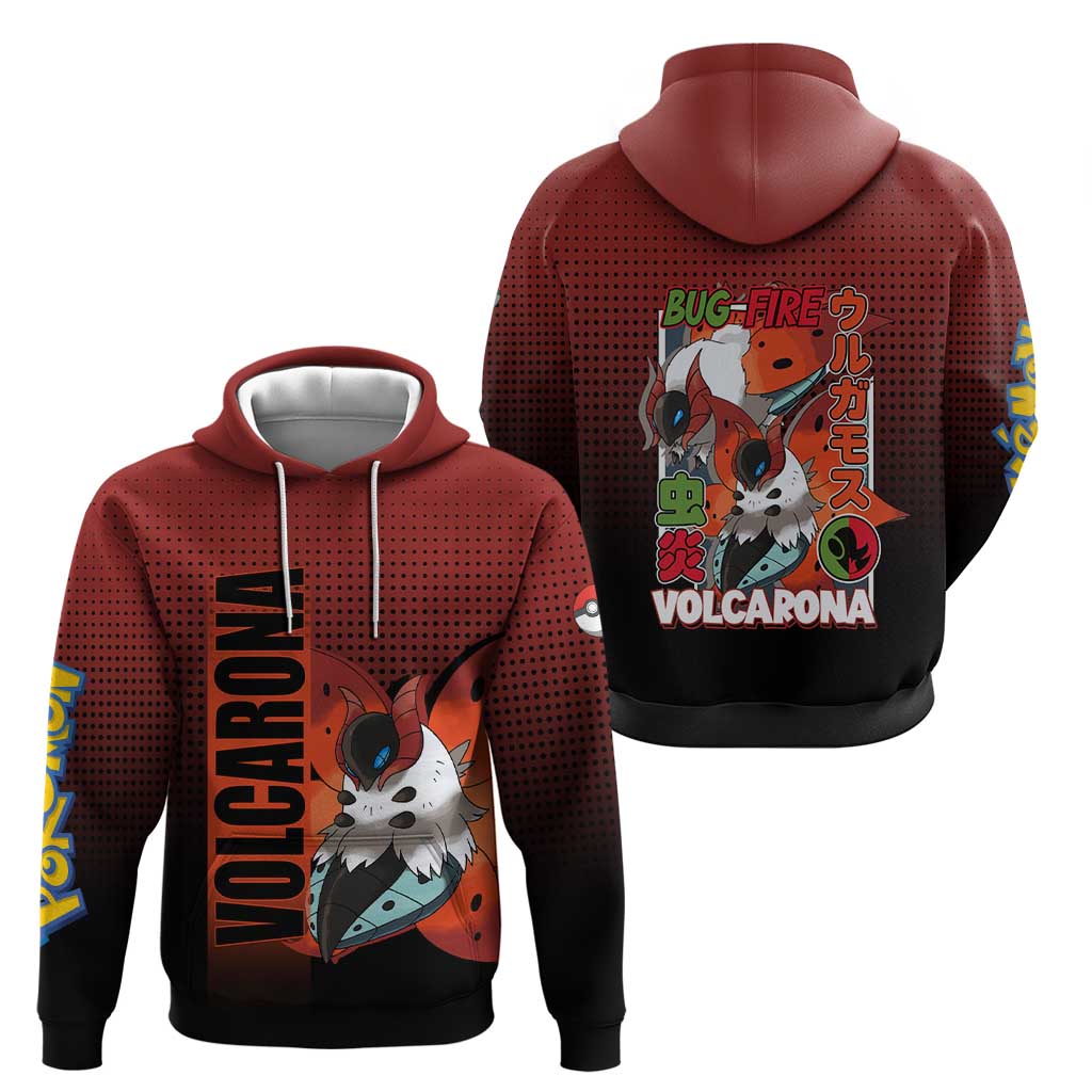 Volcarona from Poké Hoodie Bug and Fire Types Featuring Bright and Fiery Design - The Mazicc